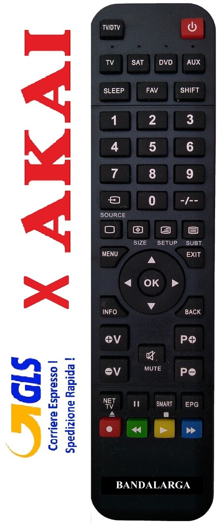 Bc43897b telecomando di ricambio compatibile con Akai ald1980ht LCD/LED-TV 